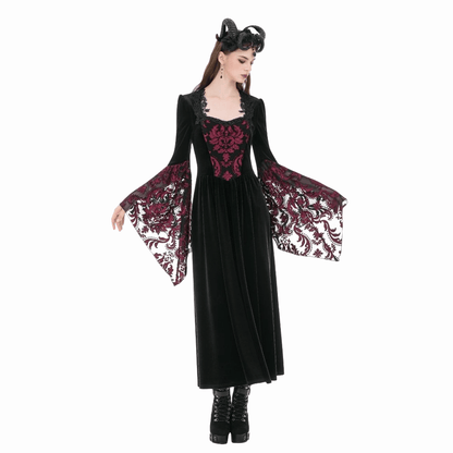 Garden of Night Flare-Sleeve Gown