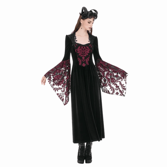 Garden of Night Flare-Sleeve Gown