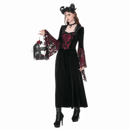 Garden of Night Flare-Sleeve Gown