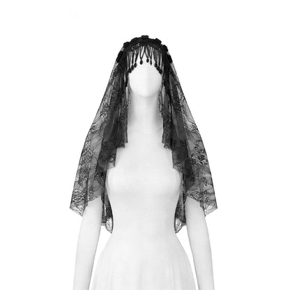 Mourning Garden Tassel Veil detail view