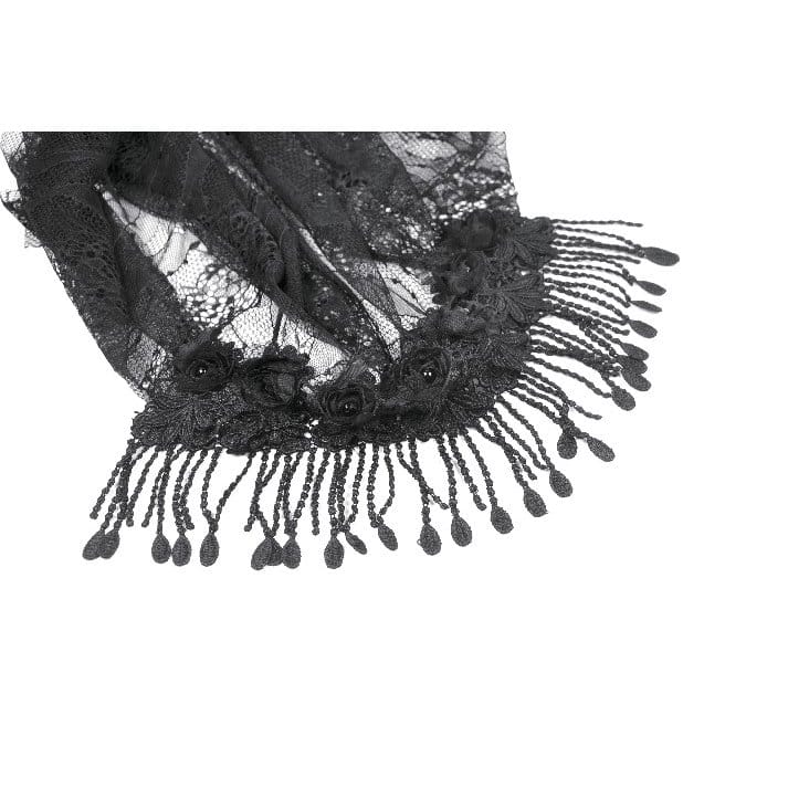 Mourning Garden Tassel Veil detail view