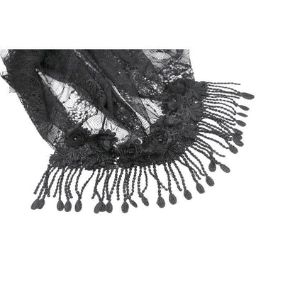 Mourning Garden Tassel Veil detail view