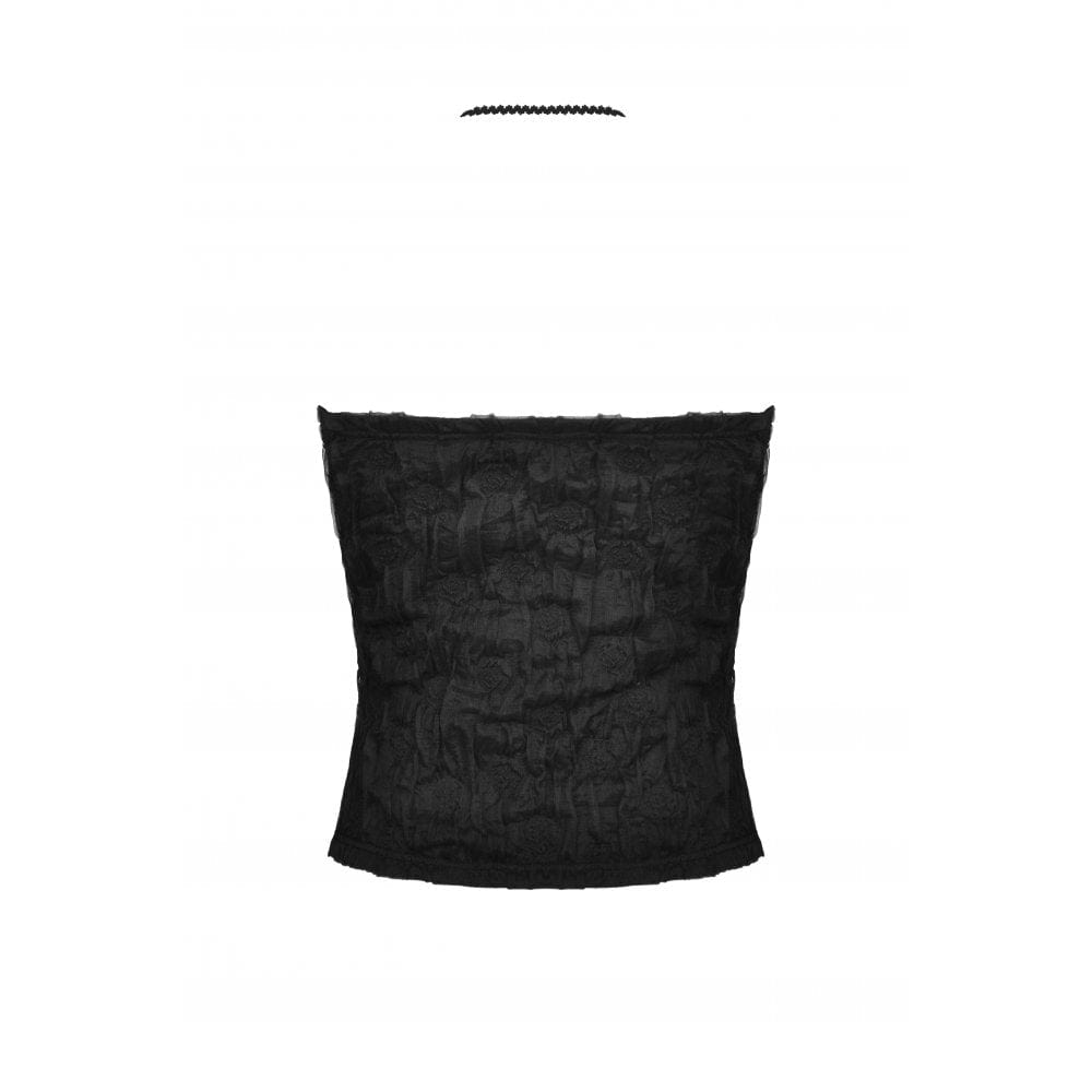 Cathedral Lace Halter Top detail view