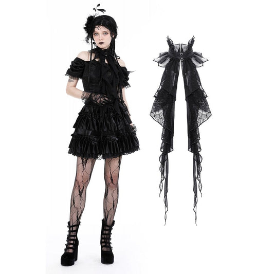 Spider Court Ruffled Lace Collar front view