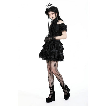 Spider Court Ruffled Lace Collar detail view