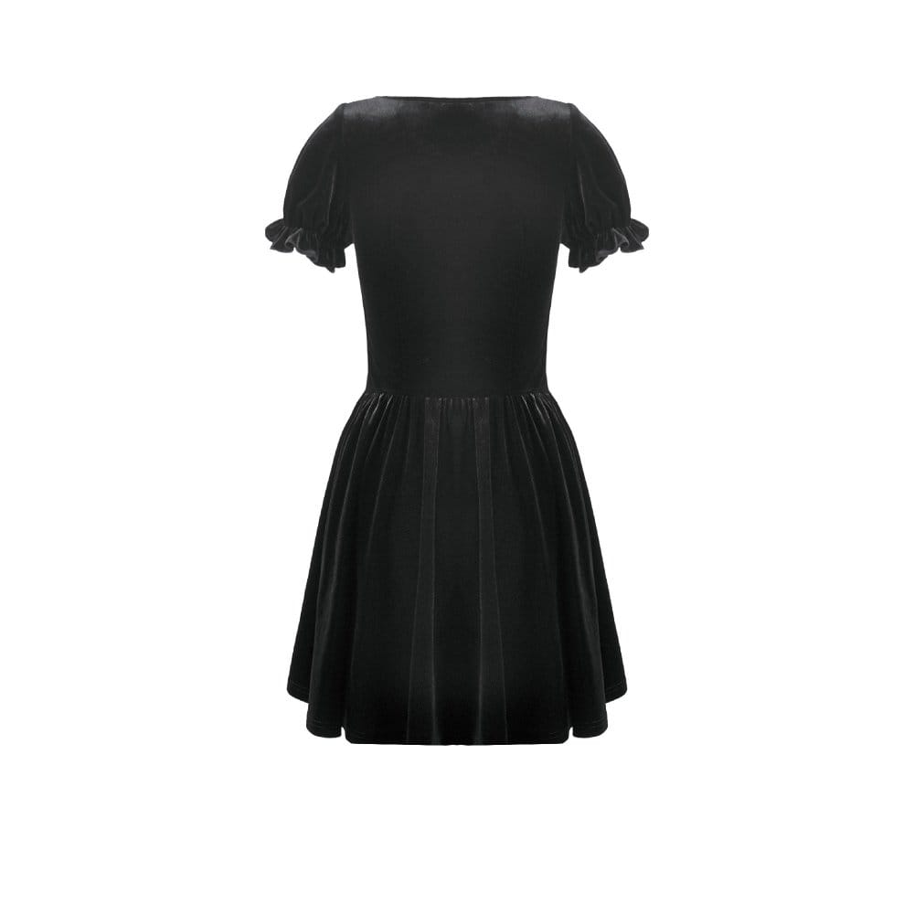 Midnight Briar Lace-Up Dress detail