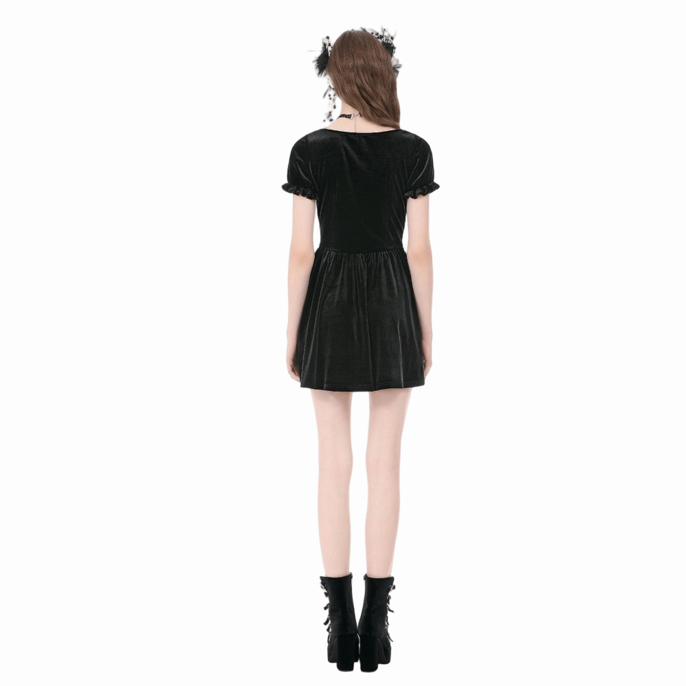 Midnight Briar Lace-Up Dress detail