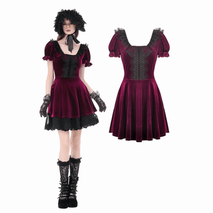 Velvet Vespers Lace Dress front view