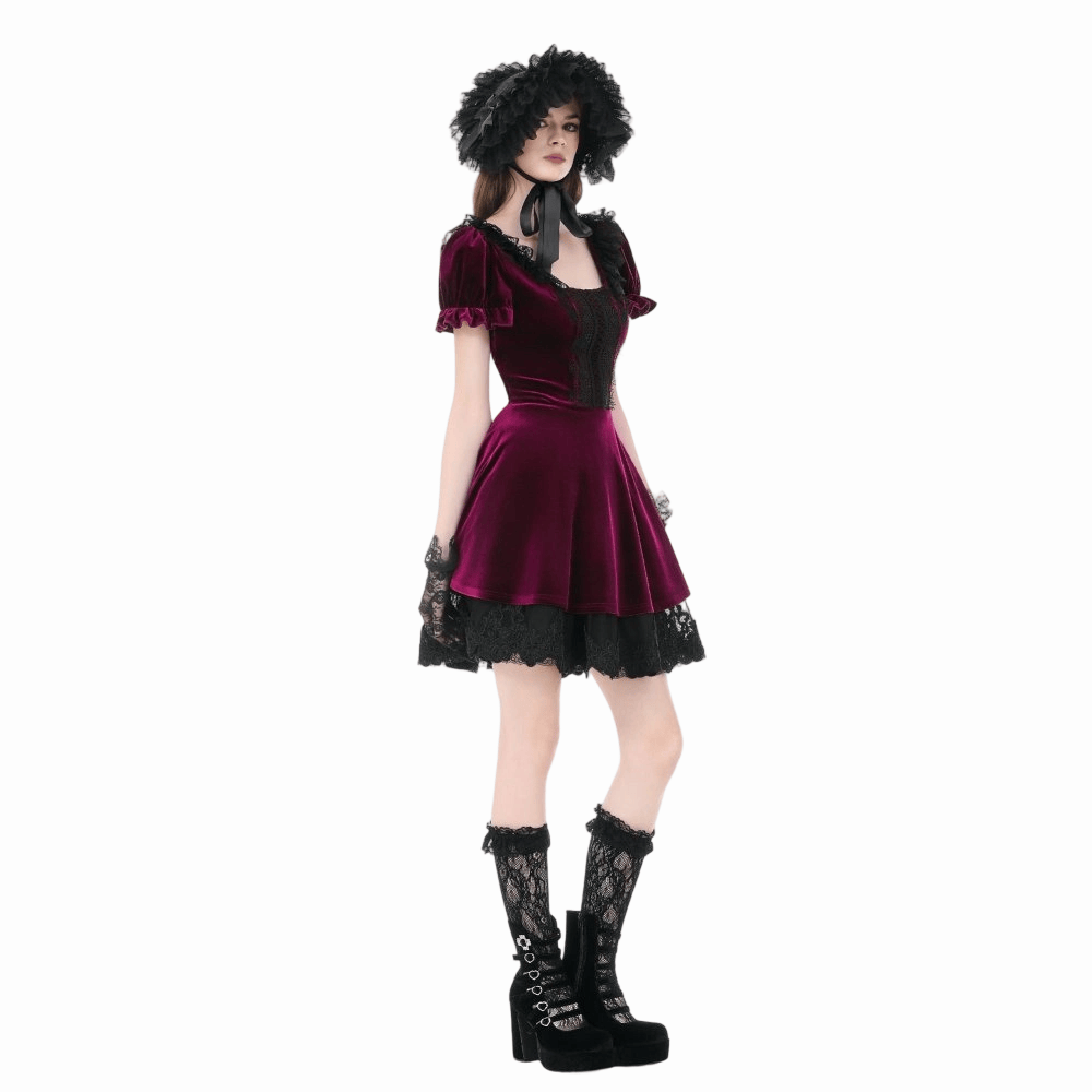 Velvet Vespers Lace Dress detail