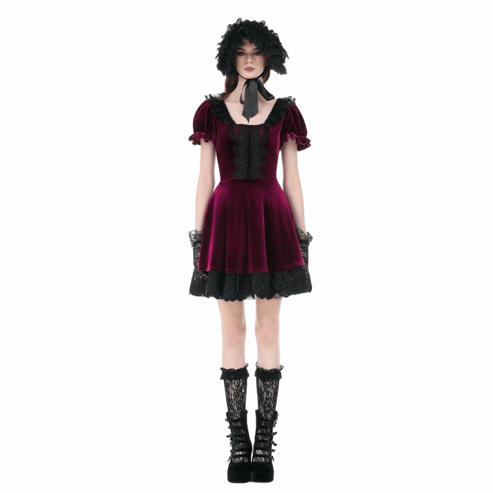 Velvet Vespers Lace Dress detail