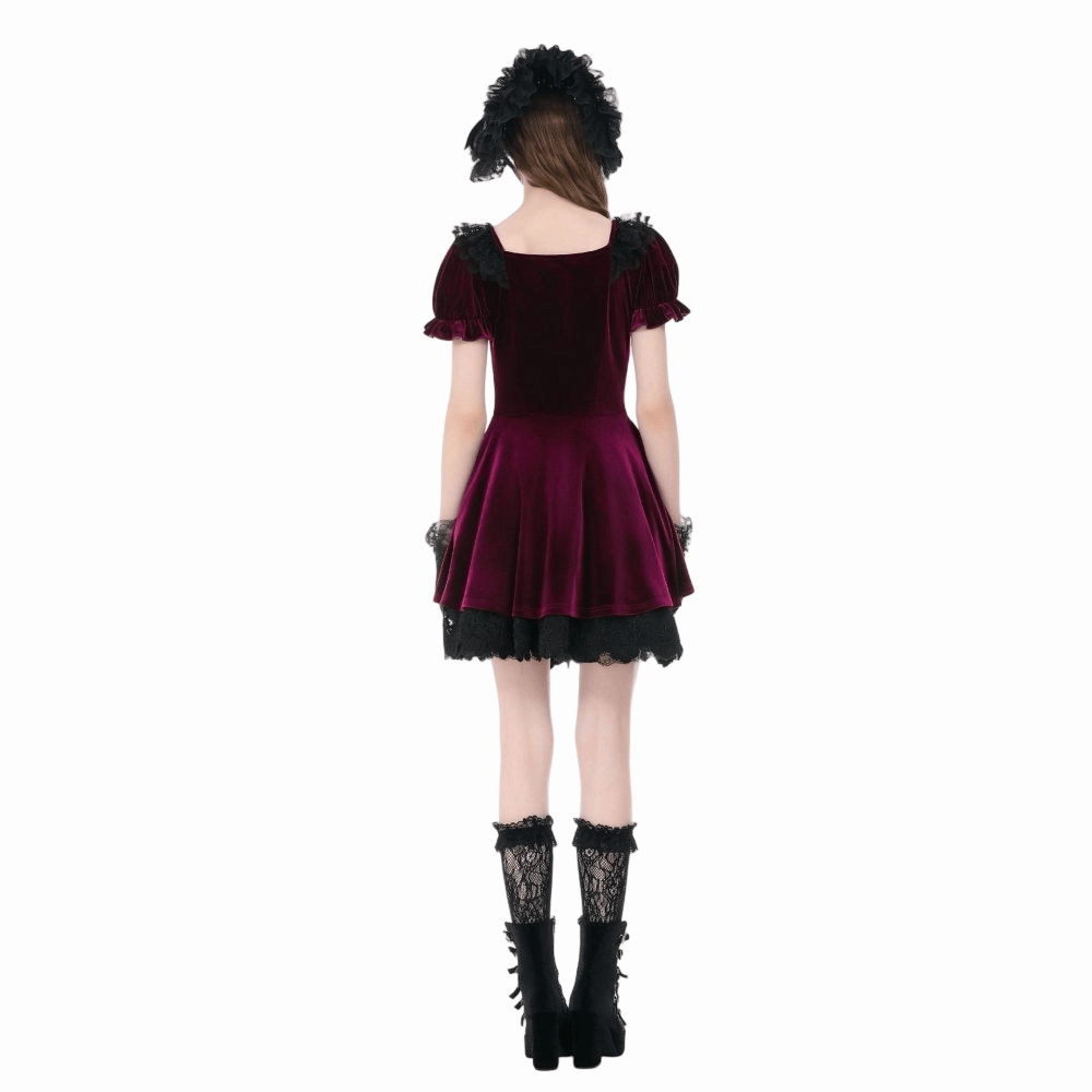 Velvet Vespers Lace Dress detail