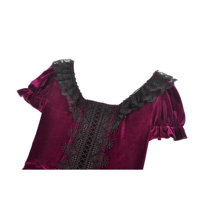 Velvet Vespers Lace Dress detail