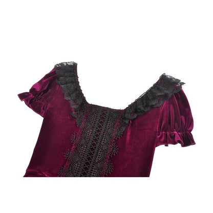 Velvet Vespers Lace Dress detail