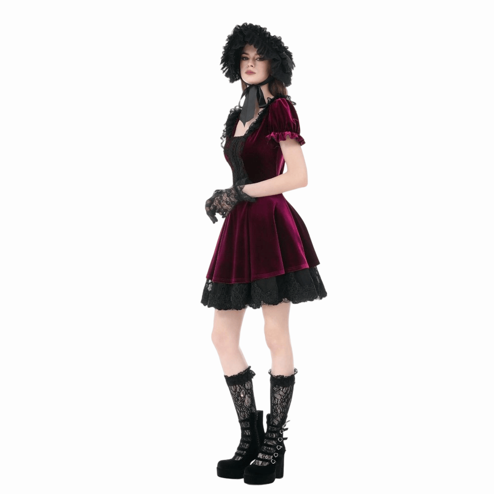 Velvet Vespers Lace Dress detail