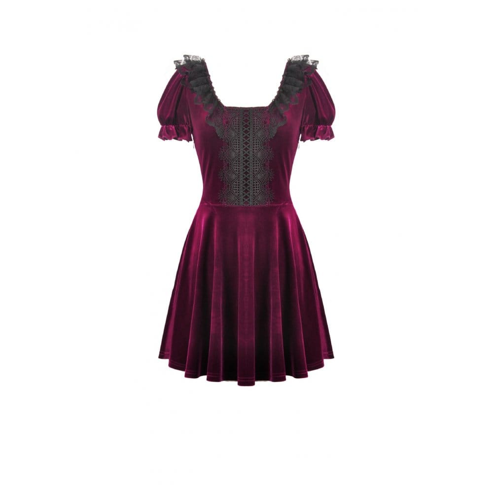 Velvet Vespers Lace Dress detail