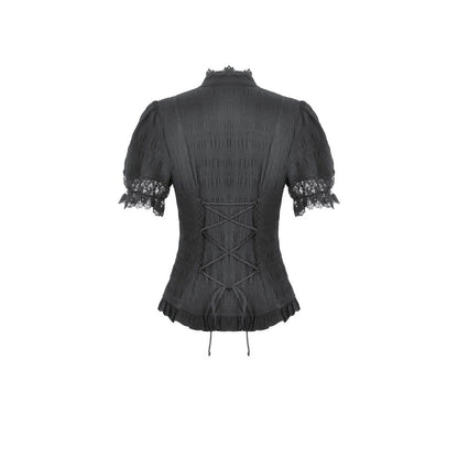 Widow's Vow Detachable-Bow Shirt detail view