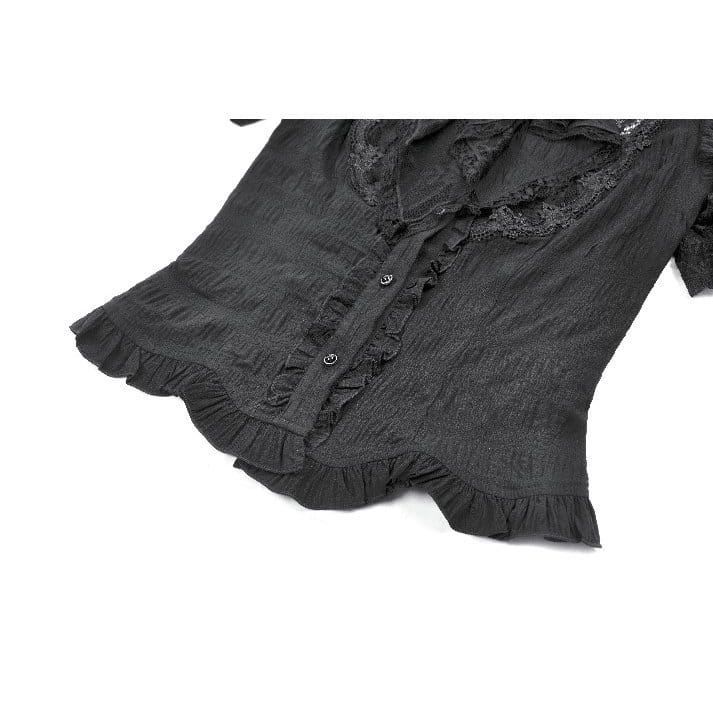 Widow's Vow Detachable-Bow Shirt detail view
