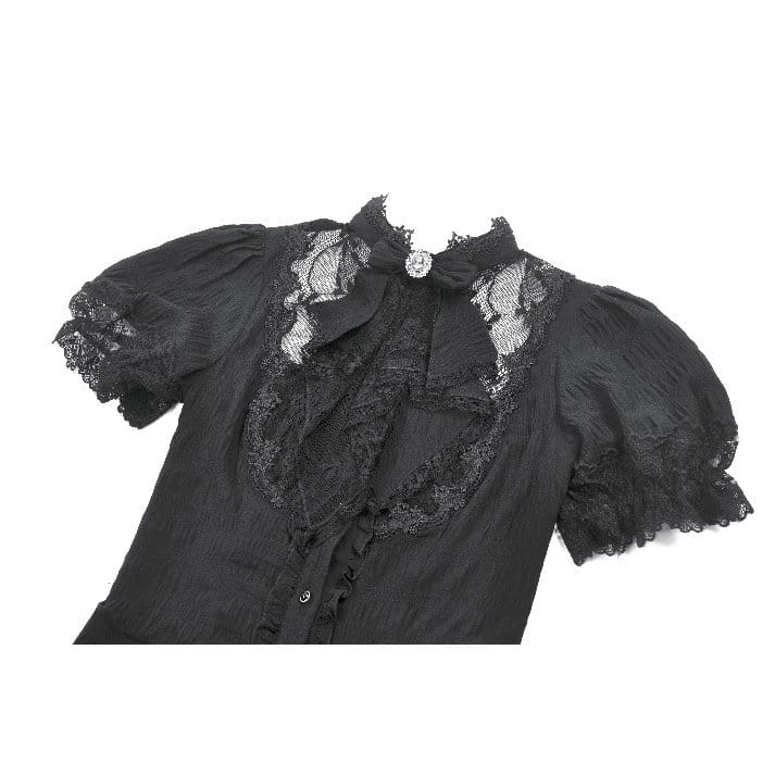 Widow's Vow Detachable-Bow Shirt detail view