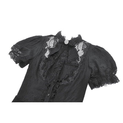 Widow's Vow Detachable-Bow Shirt detail view