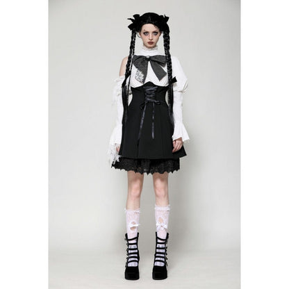Torn Ribbon Gothic Doll Dress detail view