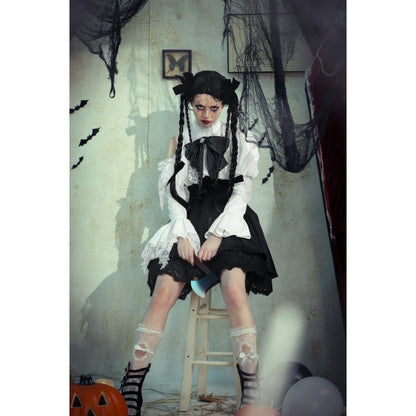 Torn Ribbon Gothic Doll Dress detail view