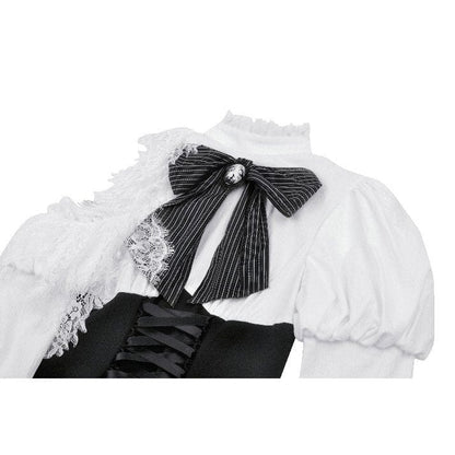 Torn Ribbon Gothic Doll Dress detail view