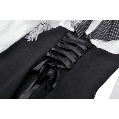 Torn Ribbon Gothic Doll Dress detail view