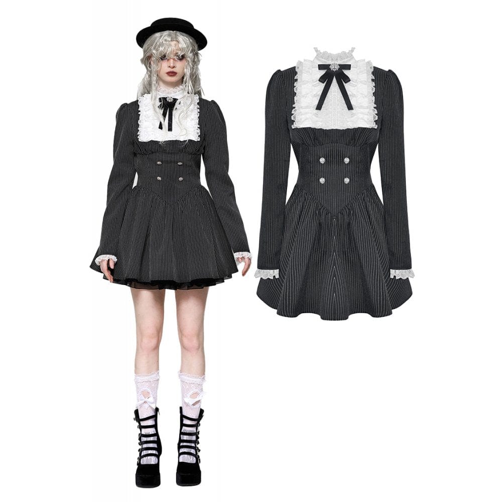 Academy Séance Ruffled Lace Dress front view