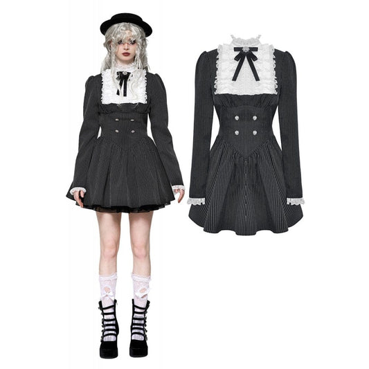 Academy Séance Ruffled Lace Dress front view