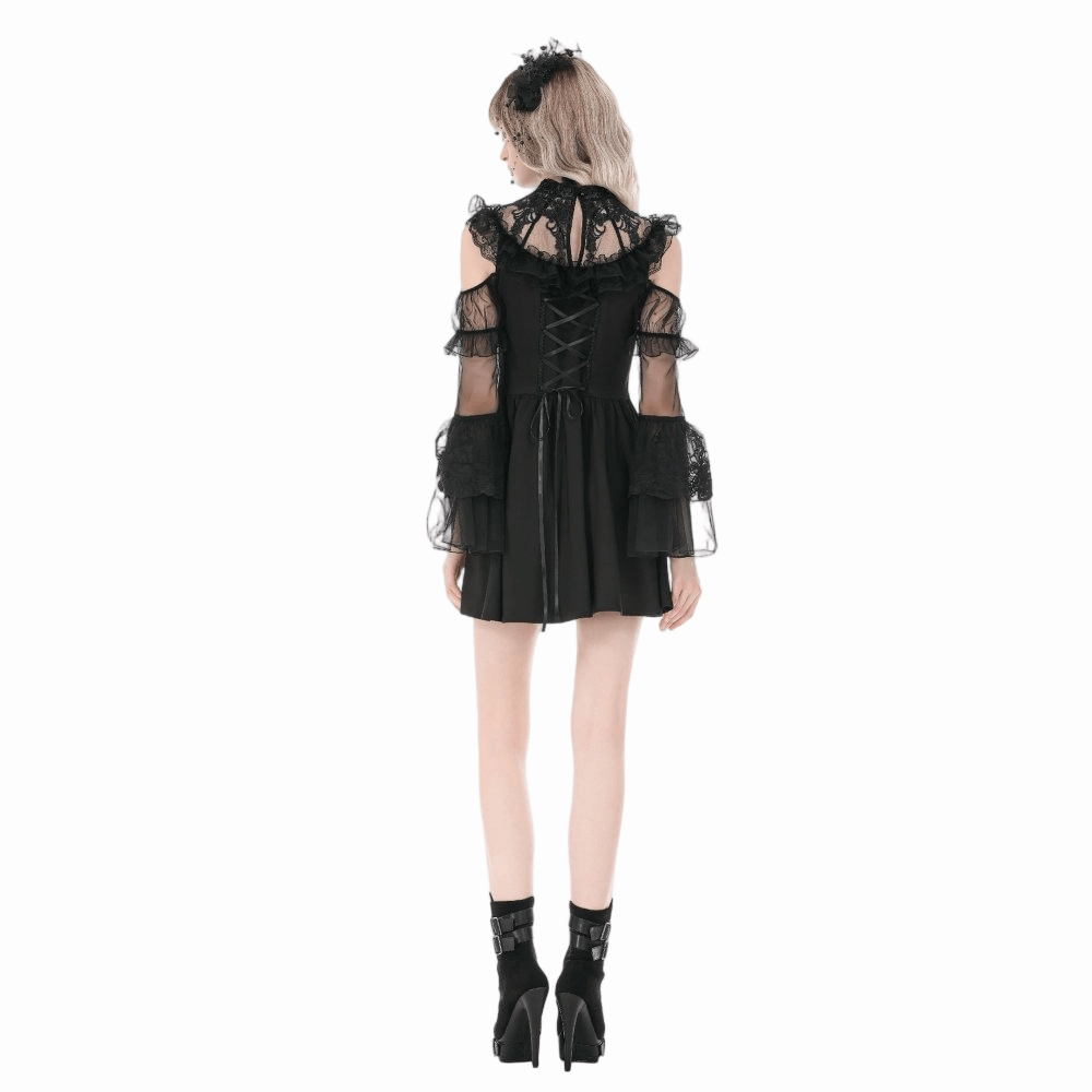 Cathedral Ruin Ruffled Cutout Dress detail view