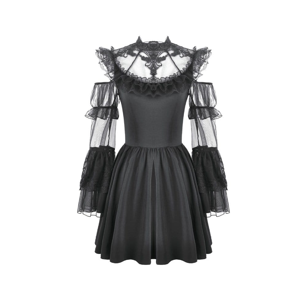 Cathedral Ruin Ruffled Cutout Dress detail view