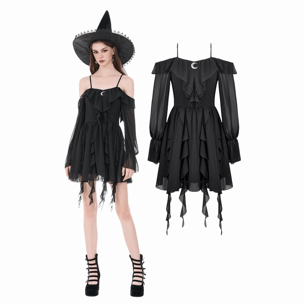 Lunar Dirge Off-Shoulder Dress front view