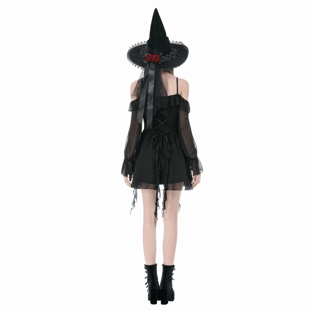 Lunar Dirge Off-Shoulder Dress detail view