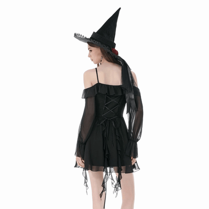 Lunar Dirge Off-Shoulder Dress detail view