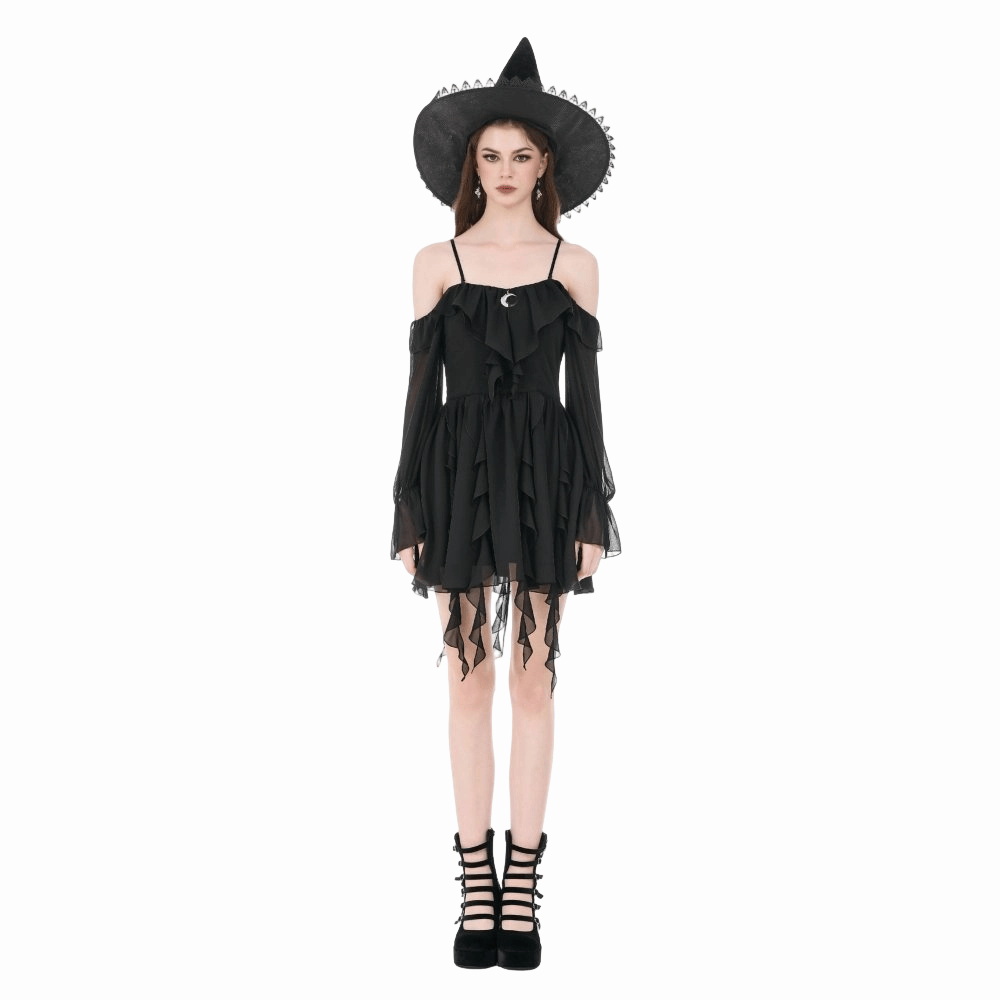 Lunar Dirge Off-Shoulder Dress detail view
