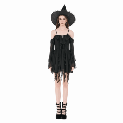 Lunar Dirge Off-Shoulder Dress detail view