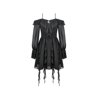 Lunar Dirge Off-Shoulder Dress detail view