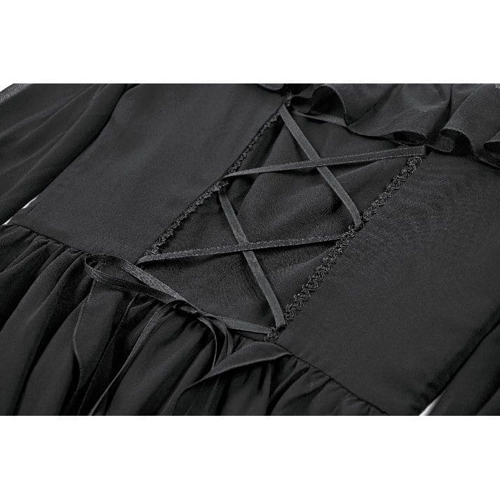 Lunar Dirge Off-Shoulder Dress detail view