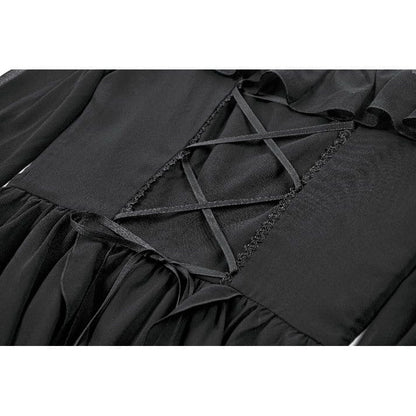 Lunar Dirge Off-Shoulder Dress detail view