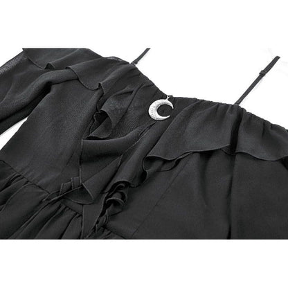 Lunar Dirge Off-Shoulder Dress detail view
