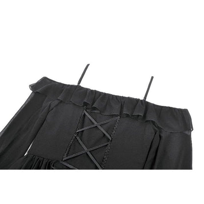 Lunar Dirge Off-Shoulder Dress detail view