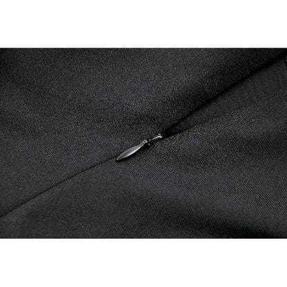 Pinstripe Rebellion Lace-Up Dress detail
