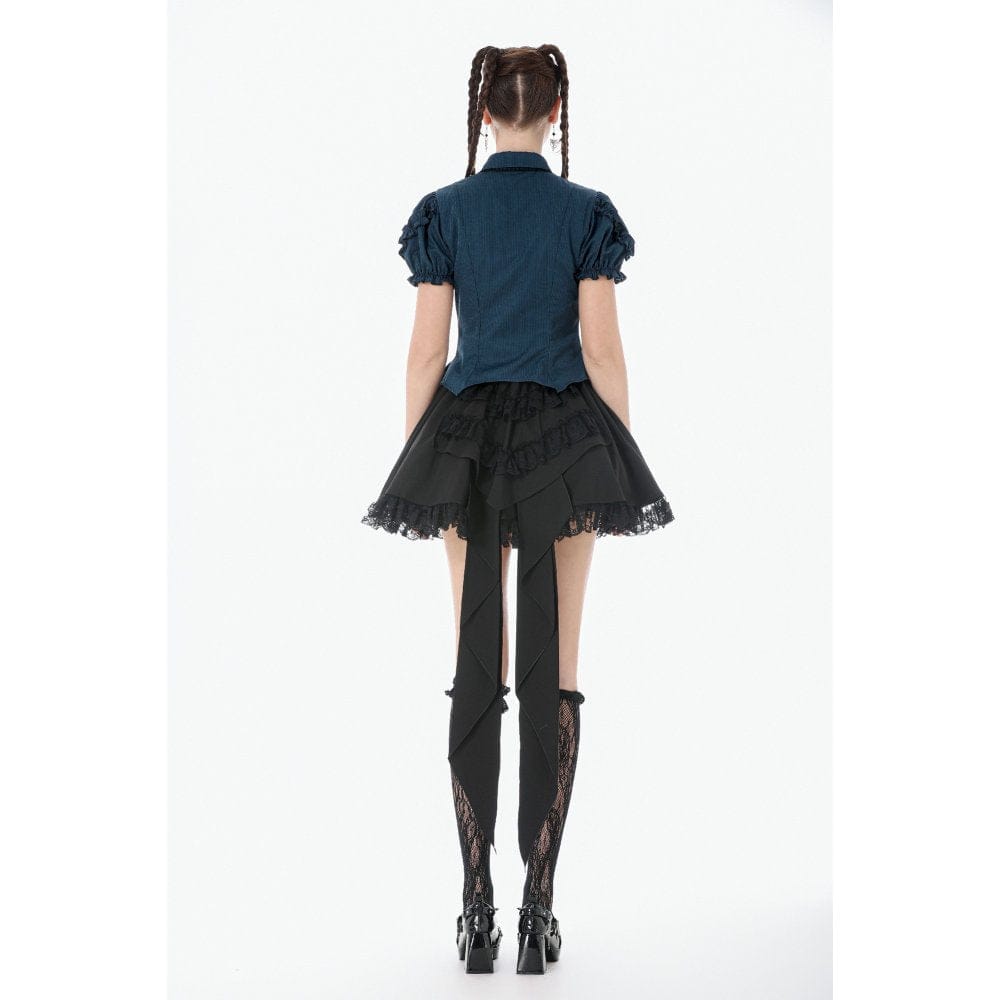 Headmistress of Bats Pinstripe Shirt