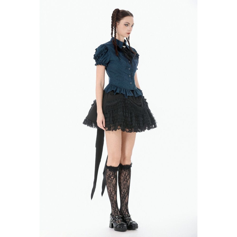 Headmistress of Bats Pinstripe Shirt