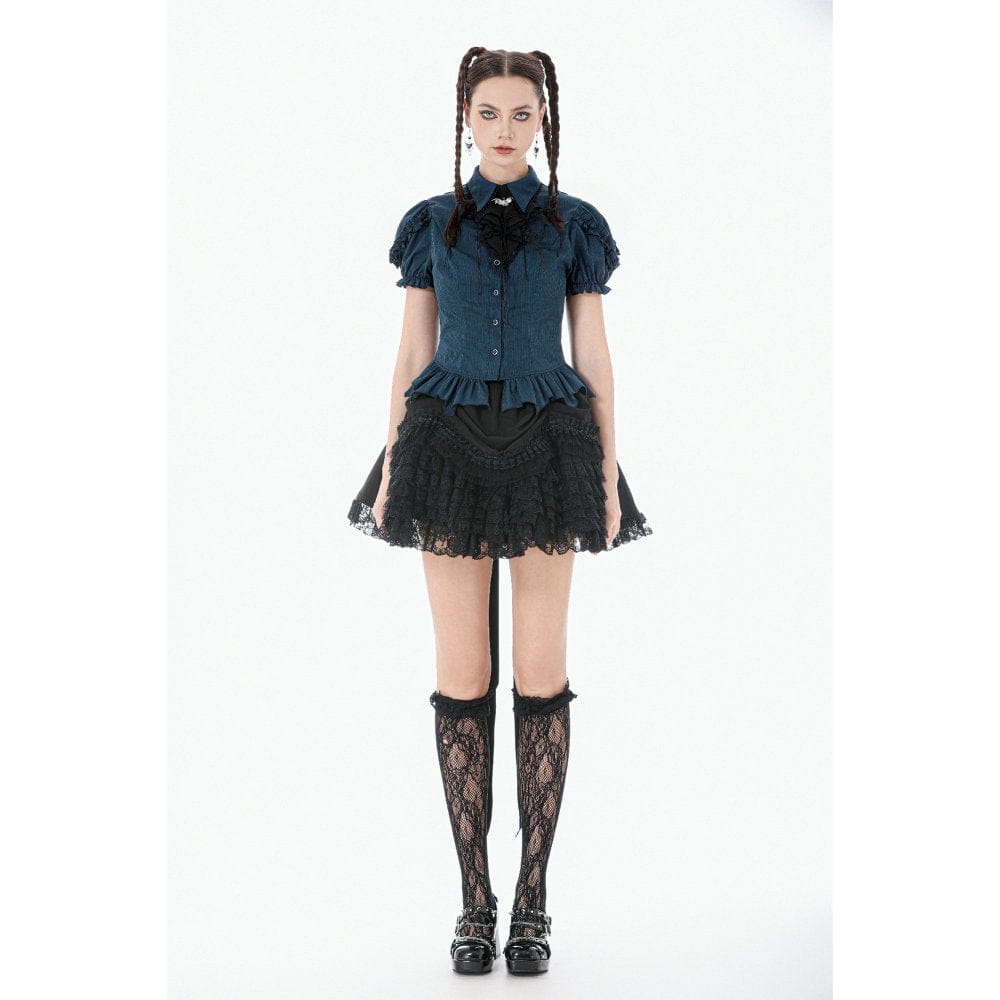 Headmistress of Bats Pinstripe Shirt