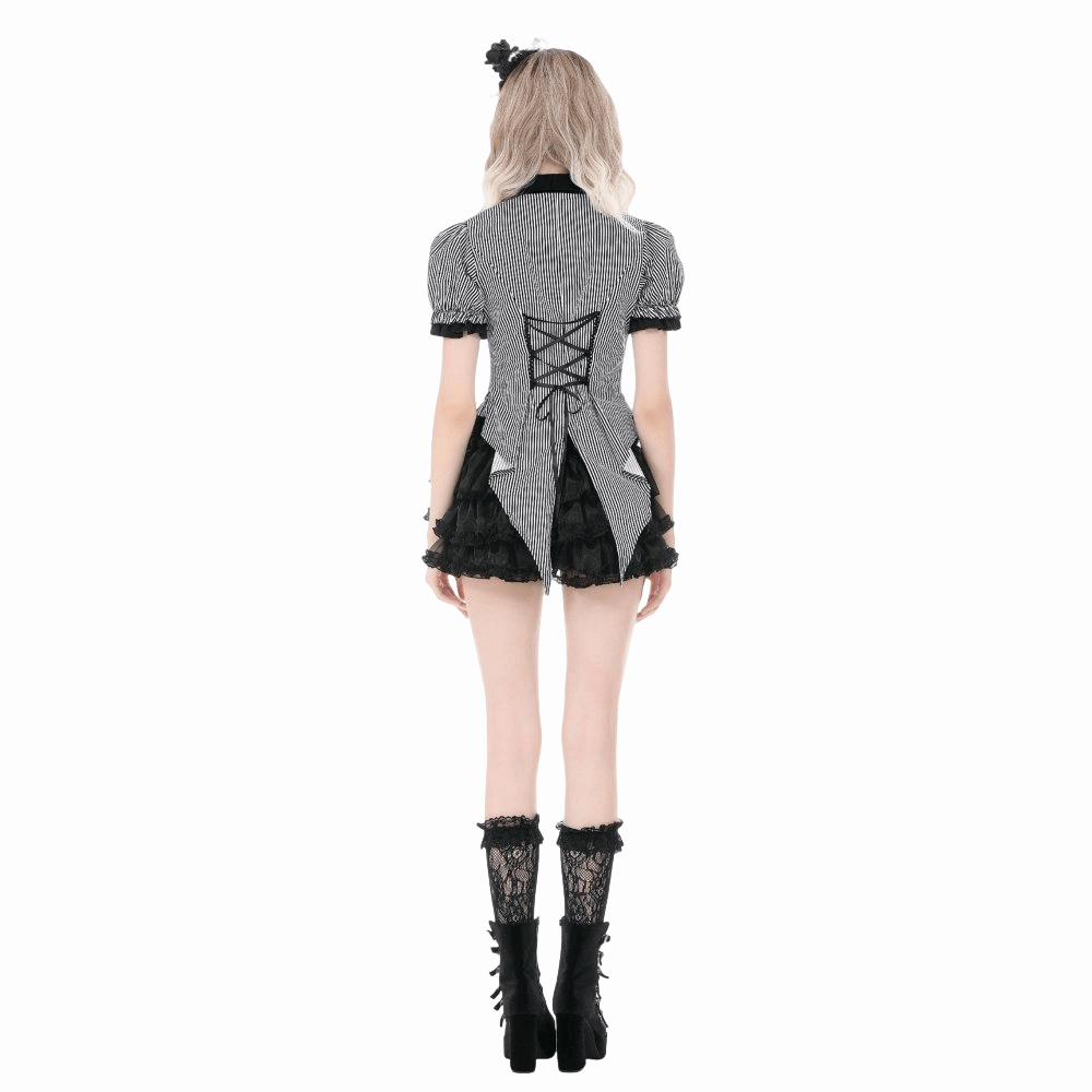 Undertaker Pinstripe Swallowtail Shirt detail view