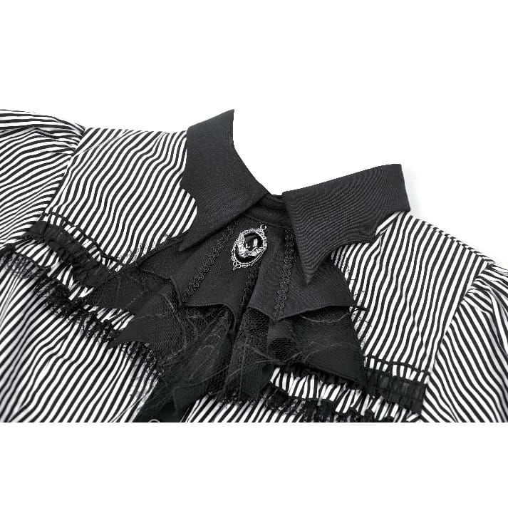 Undertaker Pinstripe Swallowtail Shirt detail view
