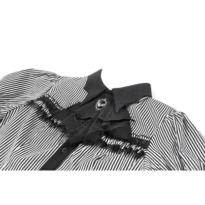 Undertaker Pinstripe Swallowtail Shirt detail view