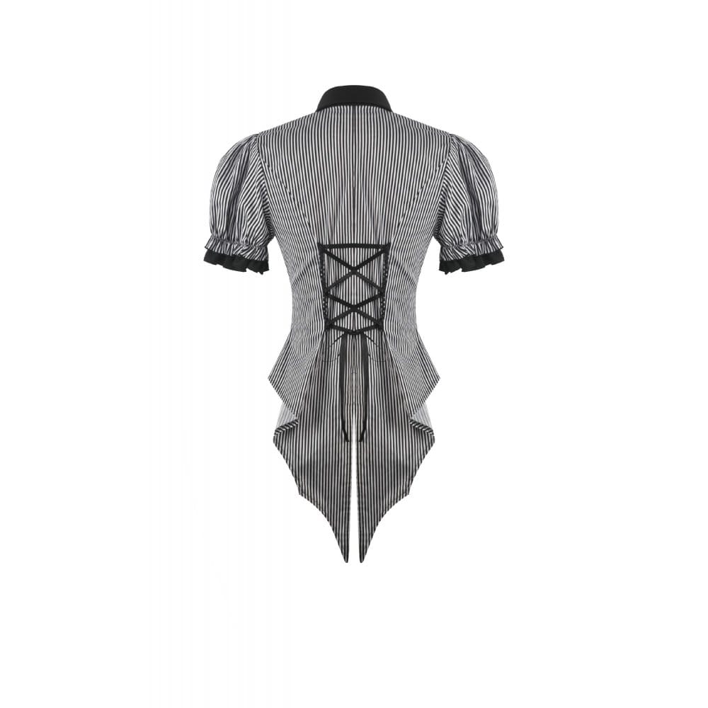 Undertaker Pinstripe Swallowtail Shirt detail view