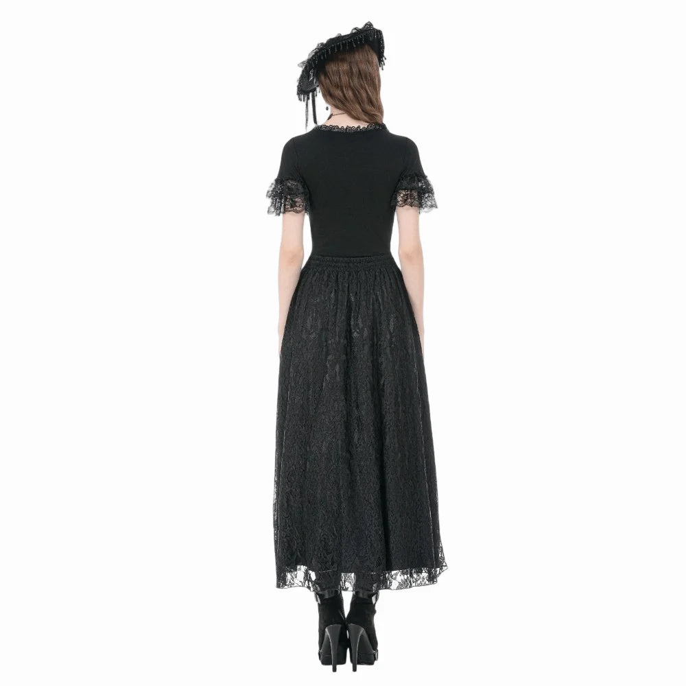 Mourning Rose Tassel Maxi Skirt